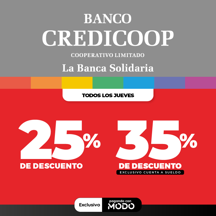 Credicoop 25% 35% Jueves