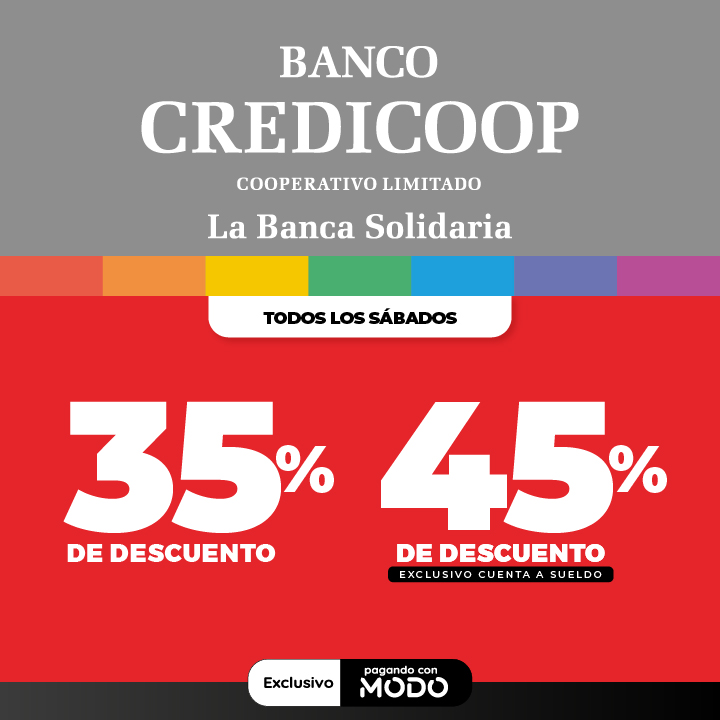 Credicoop 35% 45% Sábados