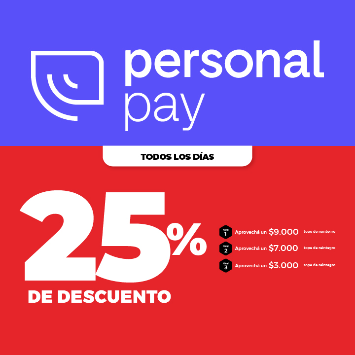 Personal Pay 25% Todos los dias